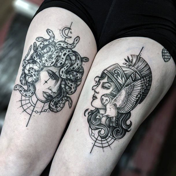 Girls Athena Tattoo Ideas