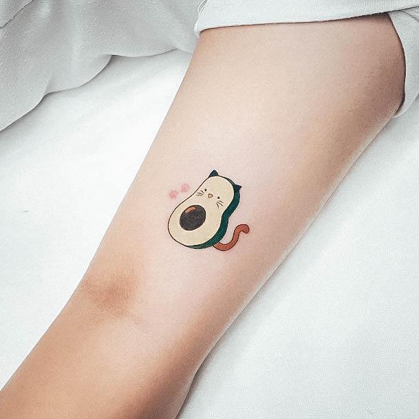 Girls Avocado Tattoo Designs