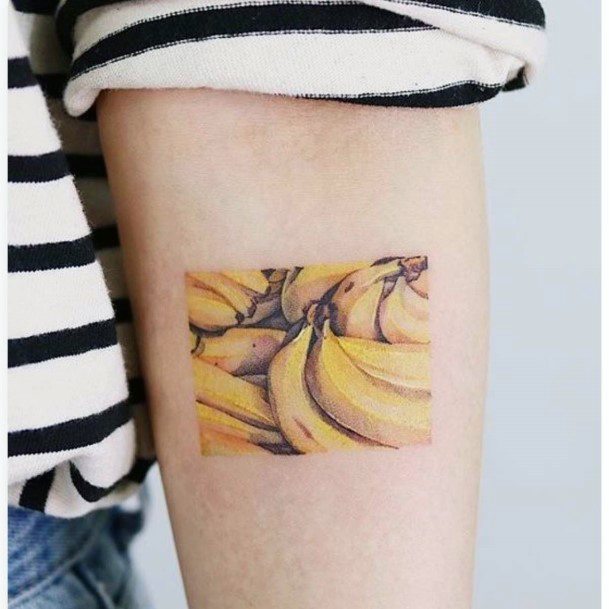 Girls Banana Tattoo Designs