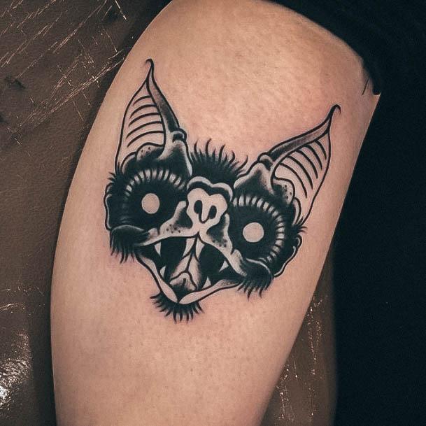 Girls Bat Tattoo Designs