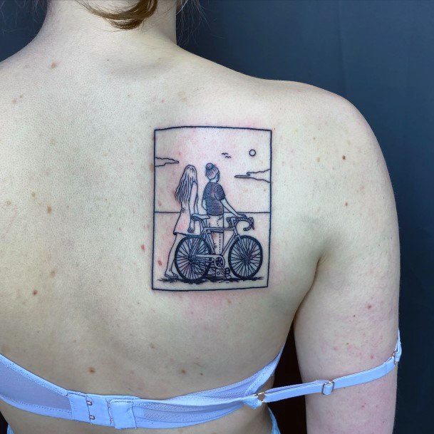 Girls Bicycle Tattoo Designs