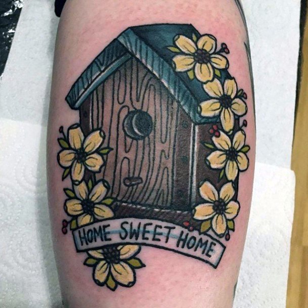 Girls Birdhouse Tattoo Designs