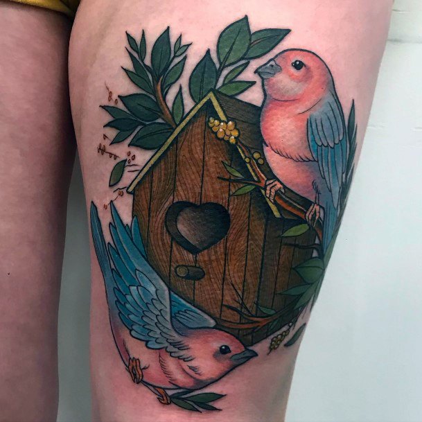 Girls Birdhouse Tattoo Ideas