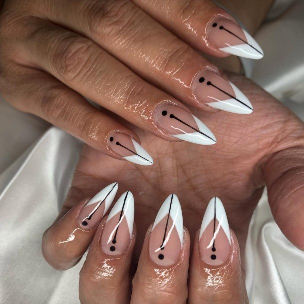 Girls Black And White Nail Ideas