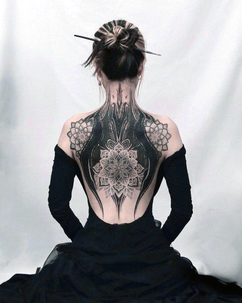 Girls Black Ink Tattoo Ideas