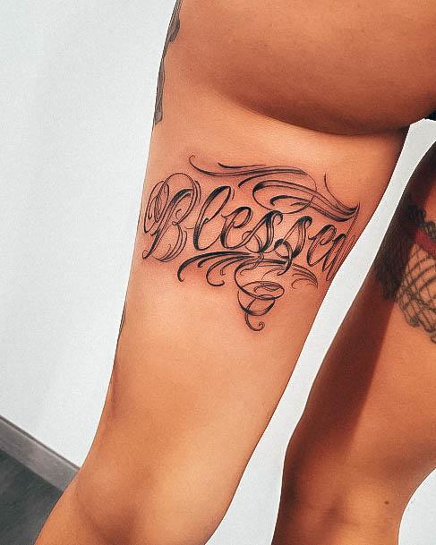 Girls Blessed Tattoo Ideas
