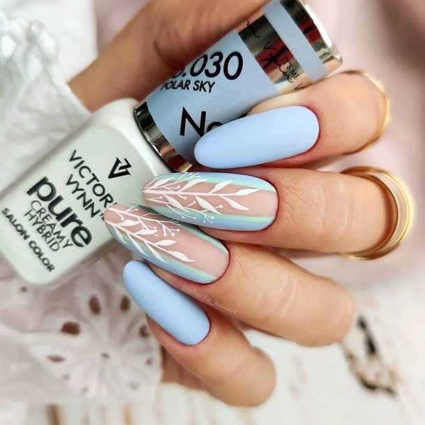 Girls Blue Summer Nail Ideas