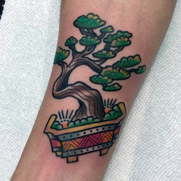 Girls Bonsai Tattoo Designs