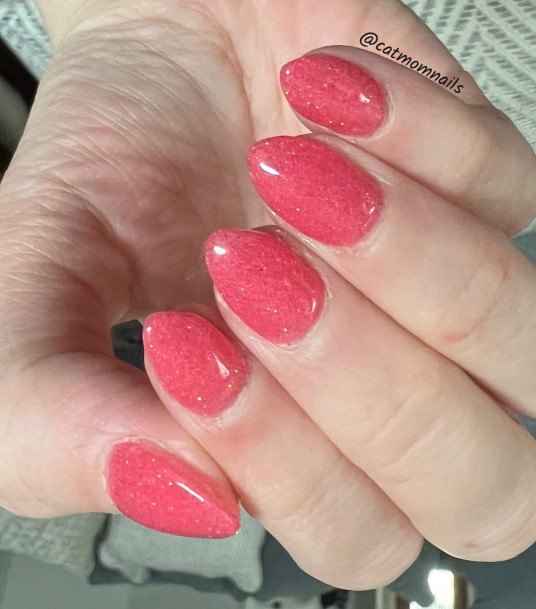 Girls Bright Coral Nail Ideas