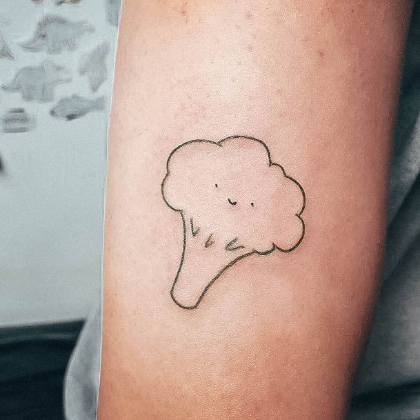 Girls Broccoli Tattoo Designs