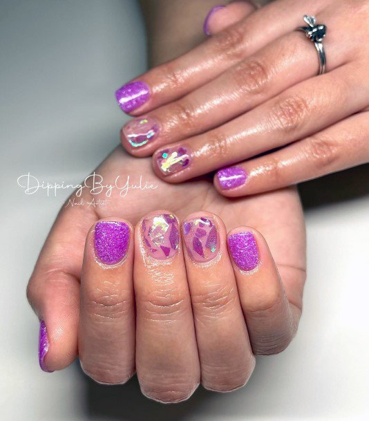 Girls Broken Shattered Glass Nail Art Ideas