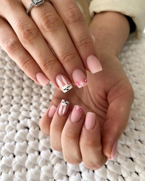 Girls Bunny Nail Ideas