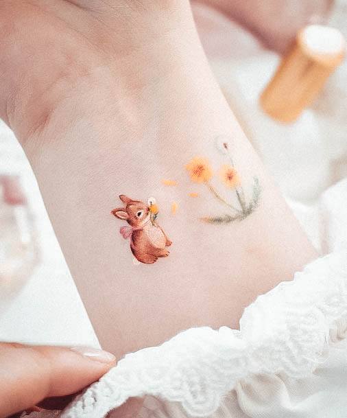 Girls Bunny Rabbit Tattoo Ideas