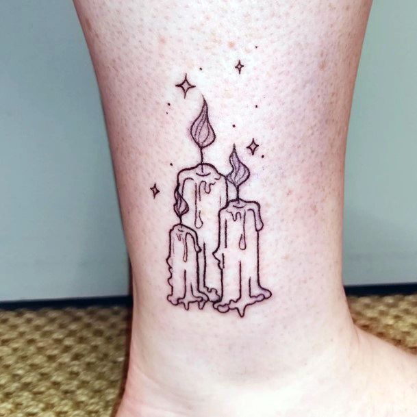 Girls Candle Tattoo Ideas