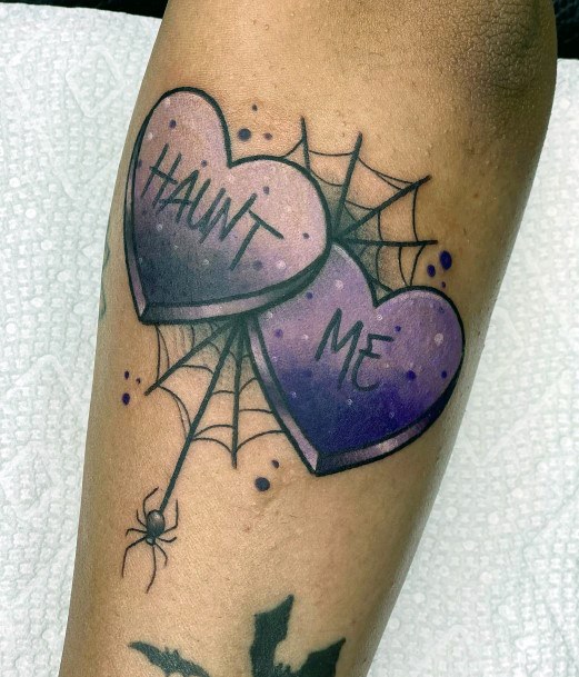 Girls Candy Heart Tattoo Ideas