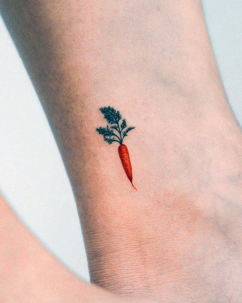 Girls Carrot Tattoo Ideas