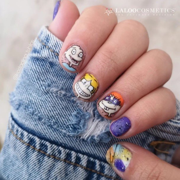 Girls Cartoon Nail Designs