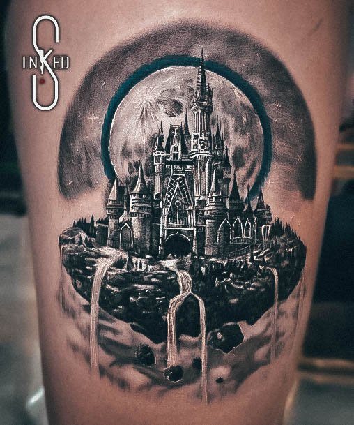 Girls Castle Tattoo Designs