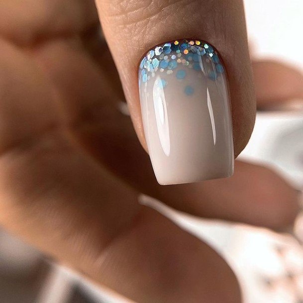 Girls Caviar White With Nail Art