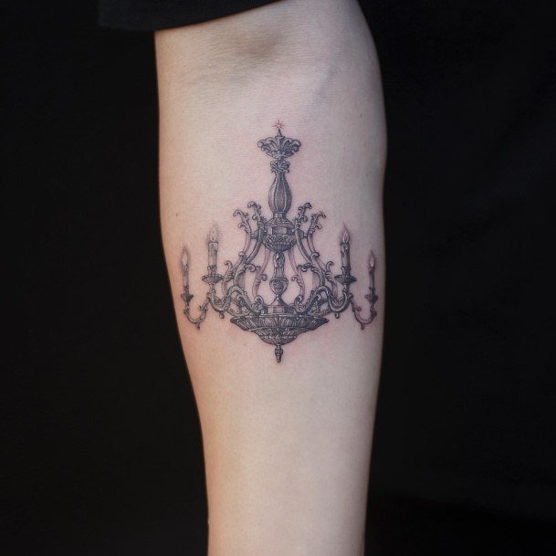 Girls Chandelier Tattoo Designs