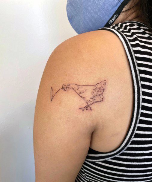 Girls Chicken Tattoo Ideas