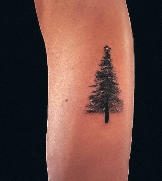 Girls Christmas Tree Tattoo Ideas