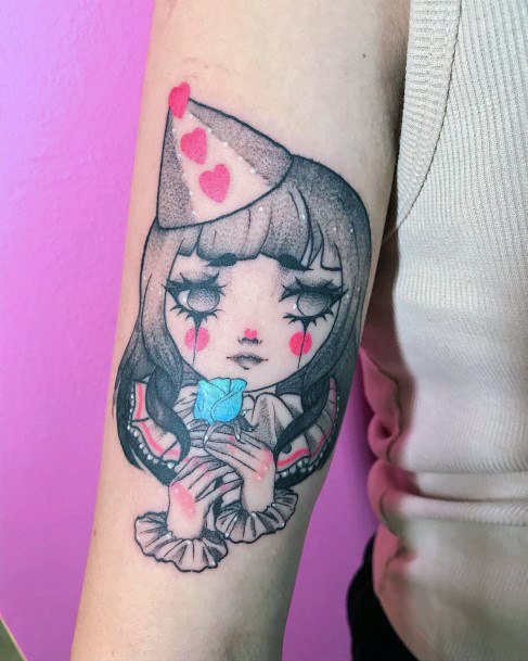 Girls Clown Tattoo Ideas