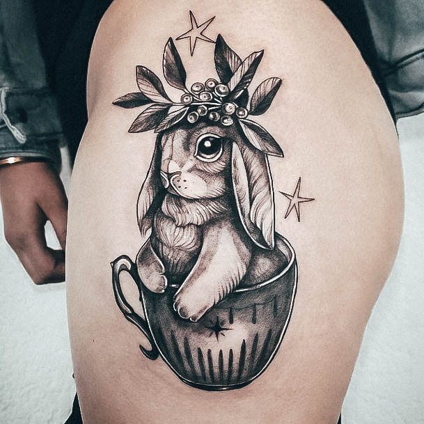 Girls Coffee Mug Tattoo Designs