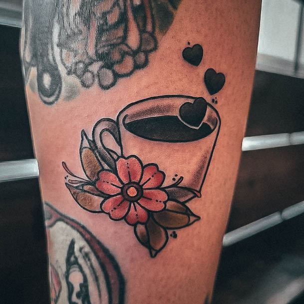 Girls Coffee Mug Tattoo Ideas