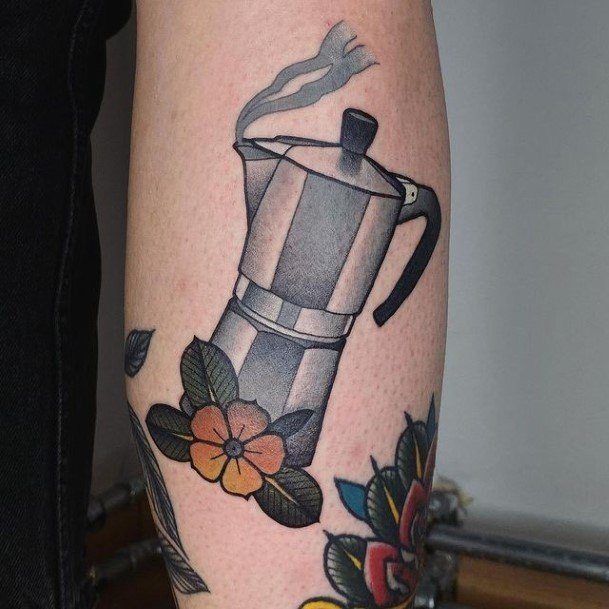 Girls Coffee Pot Tattoo Designs