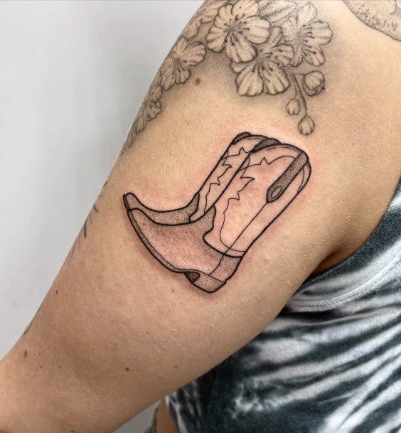 Girls Cowboy Boot Tattoo Designs