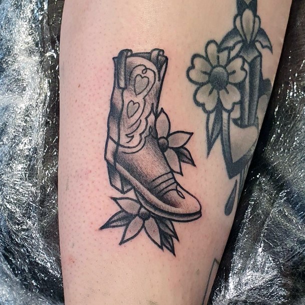 Girls Cowboy Boot Tattoo Ideas