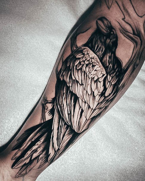 Girls Crow Tattoo Ideas