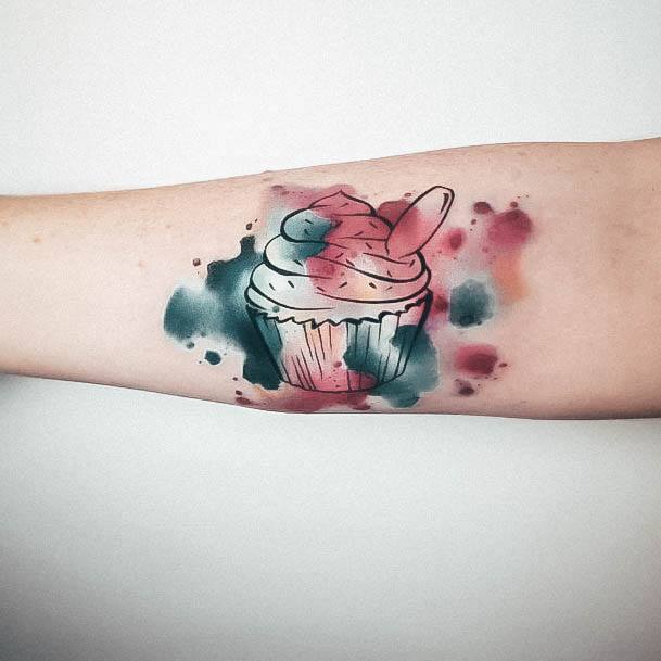 Girls Cupcake Tattoo Designs