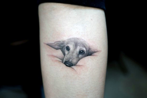 Girls Dachshund Tattoo Ideas