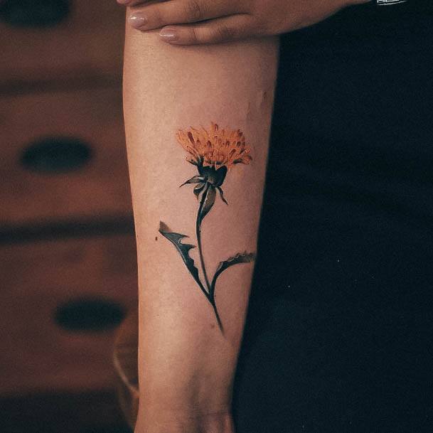 Girls Dandelion Tattoo Ideas