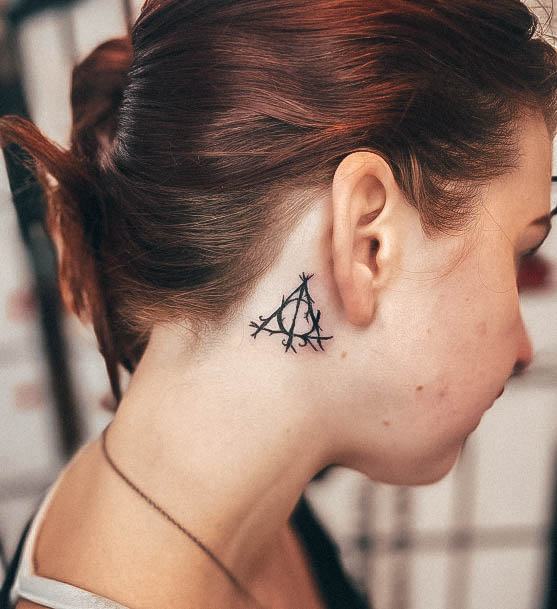 Girls Deathly Hallows Tattoo Designs