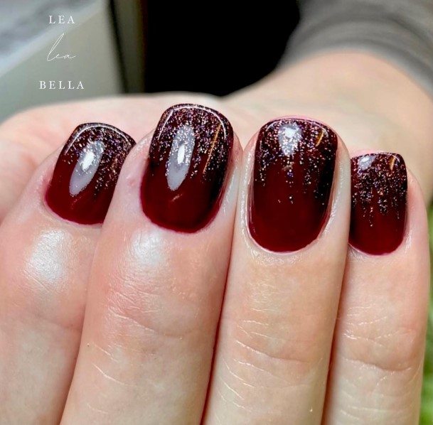 Girls Deep Red Nail Designs