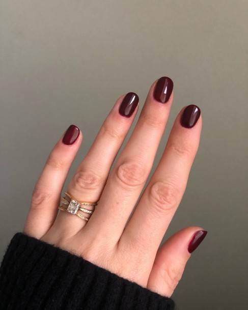 Girls Deep Red Nail Ideas