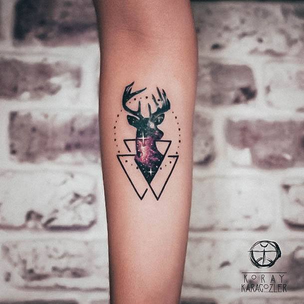 Girls Deer Tattoo Designs