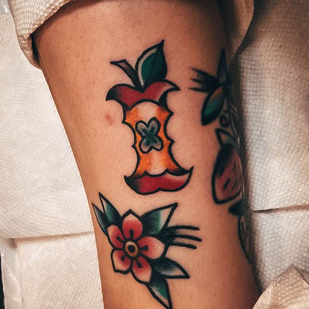 Girls Designs Apple Tattoo