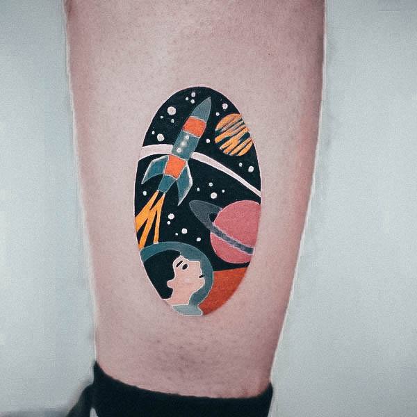 Girls Designs Astronaut Tattoo