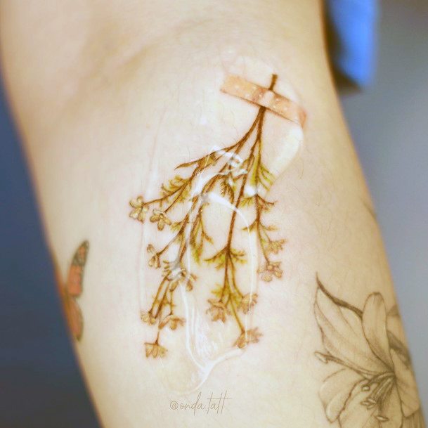 Girls Designs Babys Breath Tattoo