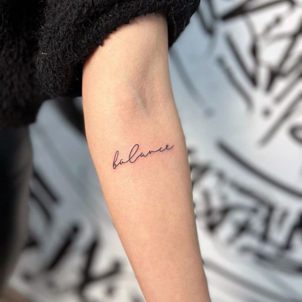 Top 100 Best Balance Tattoos For Women - Word Design Ideas