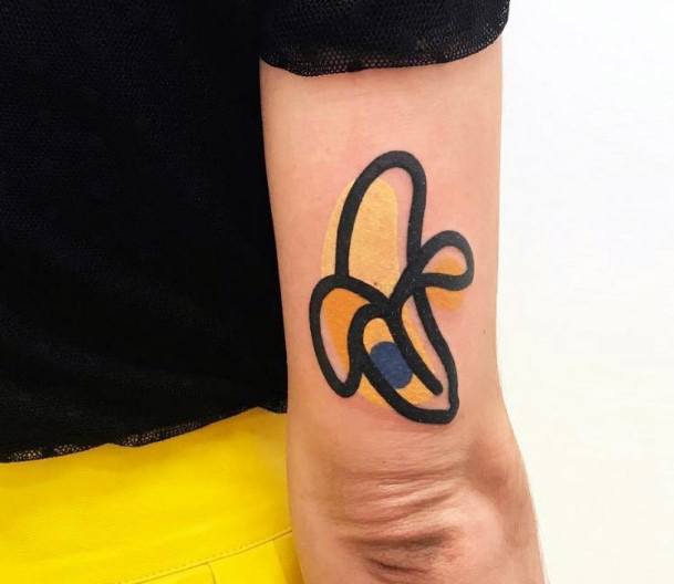 Girls Designs Banana Tattoo