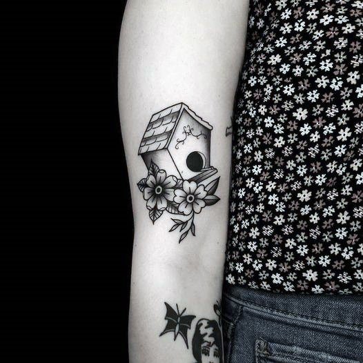 Girls Designs Birdhouse Tattoo