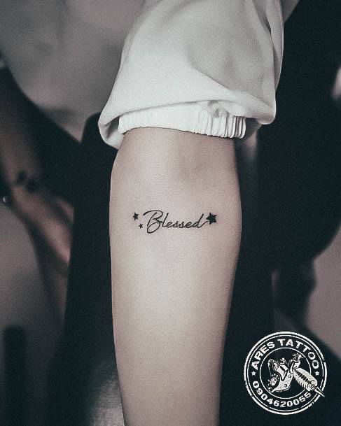 Girls Designs Blessed Tattoo