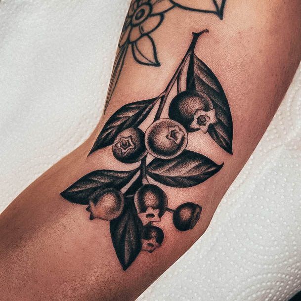 Girls Designs Blueberry Tattoo