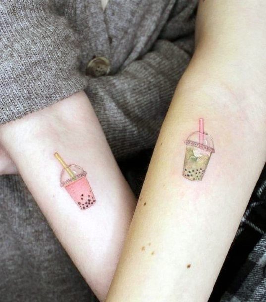 Girls Designs Boba Tea Tattoo