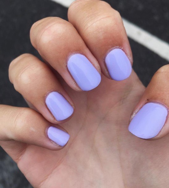 Girls Designs Bright Purple Nail